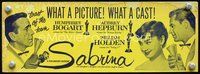 9r017 SABRINA drugstore counter poster '54 Audrey Hepburn, Humphrey Bogart, William Holden