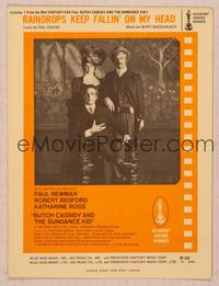 9r206 BUTCH CASSIDY & THE SUNDANCE KID English sheet music '69 Paul Newman, Robert Redford, Ross