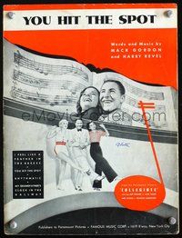 9r223 COLLEGIATE sheet music '36 Jack Oakie with pretty Frances Langford & Betty Grable!