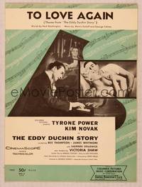 9r234 EDDY DUCHIN STORY sheet music '56 Tyrone Power & Kim Novak in a love story you'll remember!