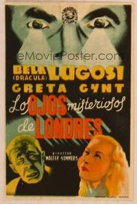 9r179 HUMAN MONSTER Spanish herald R40s completely different art of Bela Lugosi, Edgar Wallace!