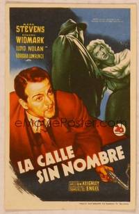 9r197 STREET WITH NO NAME Spanish herald '48 Richard Widmark, Mark Stevens, film noir, different!