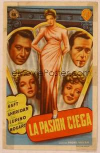9r199 THEY DRIVE BY NIGHT Spanish herald '40 Humphrey Bogart, George Raft, Ann Sheridan, Ida Lupino