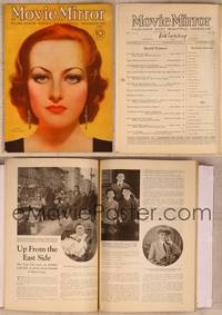 9s045 MOVIE MIRROR magazine April 1932, art portrait of Joan Crawford by John Ralston Clarke!