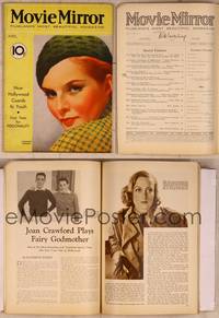 9s050 MOVIE MIRROR magazine April 1933, art portrait of Katharine Hepburn by John Ralston Clarke!