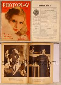 9s025 PHOTOPLAY magazine January 1933, art portrait of glamorous Greta Garbo by Earl Christy!
