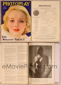 9s026 PHOTOPLAY magazine June 1933, wonderful close art portrait of Bette Davis by Earl Christy!