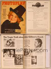 9s032 PHOTOPLAY magazine March 1936, portrait of pilgrim Shirley Temple by Hurrell-Ceccarini!