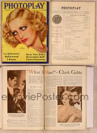 9s024 PHOTOPLAY magazine October 1931, art portrait of blonde Joan Crawford by Earl Christy!