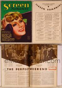 9s070 SCREEN ROMANCES magazine December 1934, art portrait of Greta Garbo from The Painted Veil!