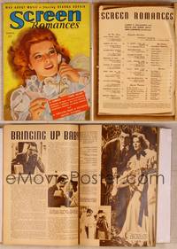 9s077 SCREEN ROMANCES magazine March 1938, art of Katharine Hepburn on phone by Earl Christy!