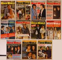 9s018 LOT OF MOVIE WORLD MAGAZINES 11 magazines January 1972 to December 1972, Elvis, Natalie + more