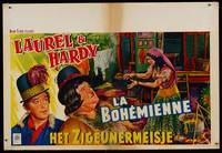 9t343 BOHEMIAN GIRL Belgian R50s wacky art of Stan Laurel & Oliver Hardy as gypsies!