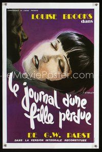 9t361 DIARY OF A LOST GIRL French R80s G.W. Papst directed, Gaborit art of pretty Louise Brooks!