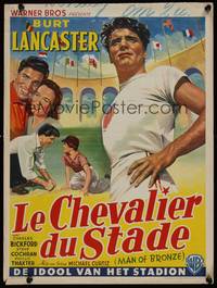 9t384 JIM THORPE ALL AMERICAN Belgian '51 art of Burt Lancaster as greatest athlete of all time!