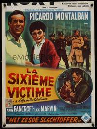 9t394 LIFE IN THE BALANCE Belgian '55 early Ricardo Montalban, Anne Bancroft, Lee Marvin!