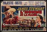 9t398 MAN FROM LARAMIE Belgian '55 artwork of James Stewart, directed by Anthony Mann!