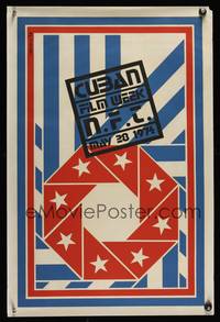 9t014 CUBAN FILM WEEK Cuban '74 cool flag artwork by Reboiro!
