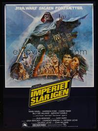 9t045 EMPIRE STRIKES BACK Danish '80 George Lucas sci-fi classic, cool artwork by Tom Jung!