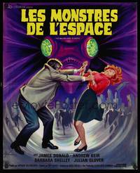 9t496 FIVE MILLION YEARS TO EARTH French 17x21 '67 great sci-fi artwork by Boris Grinsson!