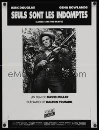 9t522 LONELY ARE THE BRAVE French 16x21 R90s Kirk Douglas classic, great close-up with rifle!