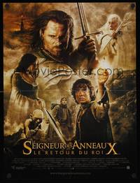 9t524 LORD OF THE RINGS: THE RETURN OF THE KING French 16x21 '03 Peter Jackson, cast portrait art!