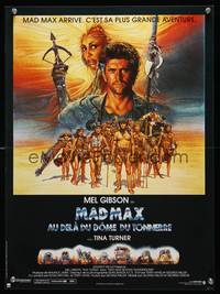 9t530 MAD MAX BEYOND THUNDERDOME French 15x21 '85 art of Mel Gibson & Tina Turner by Richard Amsel!