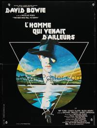 9t531 MAN WHO FELL TO EARTH French 16x21 '76 Nicolas Roeg, different art of David Bowie by Fair!