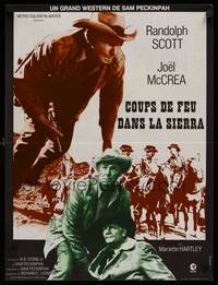 9t546 RIDE THE HIGH COUNTRY French 15x20 R70s Randolph Scott & Joel McCrea have a showdown!