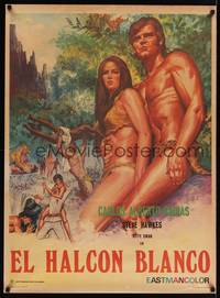 9t094 KING OF THE JUNGLE Mexican poster '69 Tarzan en la gruta del oro, Steve Hawkes!