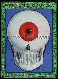 9t203 HOURGLASS SANATORIUM Polish 23x32 '73 Sanatorium pod klepsydra, great 1 eye skull art!