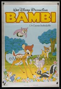 9t237 BAMBI Spanish R87 Walt Disney cartoon deer classic, art with Thumper & Flower!