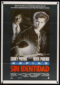9t293 LITTLE NIKITA Spanish '88 art of Sidney Poitier & River Phoenix, Cold War thriller!