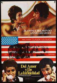 9t295 LOVE IS A FUNNY THING Spanish '70 Claude Lelouch, Jean-Paul Belmondo, Annie Girardot!