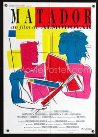 9t301 MATADOR Spanish '86 Pedro Almodovar, Antonio Banderas, cool Berlanga art!