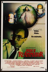 9v044 BRIDE OF RE-ANIMATOR 1sh '90 H.P. Lovecraft horror, in a comic way, great image!