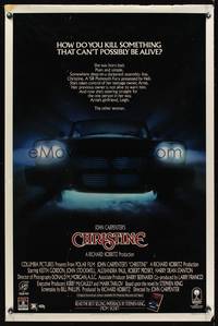 9v057 CHRISTINE video 1sh '83 written by Stephen King, directed by John Carpenter, creepy car image