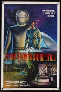9v081 DAY THE EARTH STOOD STILL Kilian 1sh R94 classic Robert Wise sci-fi, best art by Rodriguez!