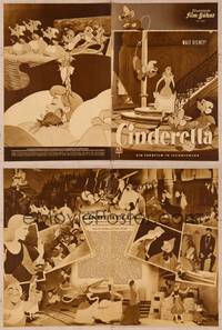 9w138 CINDERELLA German program '51 Walt Disney classic romantic musical fantasy cartoon!