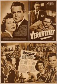 9w139 CONVICTED German program '51 Glenn Ford, Broderick Crawford, different film noir images!