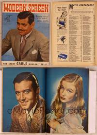 9w046 MODERN SCREEN magazine November 1942, portrait of Clark Gable, the story he wouldn't tell!
