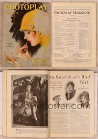 9w025 PHOTOPLAY magazine October 1927, art of Dolores Costello applying makeup by Charles Sheldon!