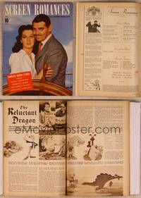 9w070 SCREEN ROMANCES magazine July 1941, Clark Gable & Rosalind Russell in Unholy Partners!