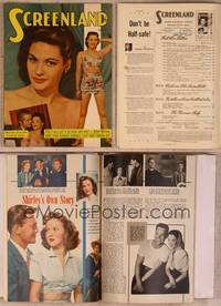 9w080 SCREENLAND magazine August 1948, sexy Yvonne De Carlo & Dan Duryea from River Lady by Mabs!