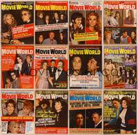 9w016 LOT OF MOVIE WORLD MAGAZINES 12 magazines April 1971 to June 1973 lots of Elvis & Liz + more!