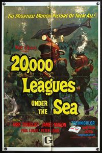 9x005 20,000 LEAGUES UNDER THE SEA 1sh R71 Jules Verne classic, wonderful art of deep sea divers!