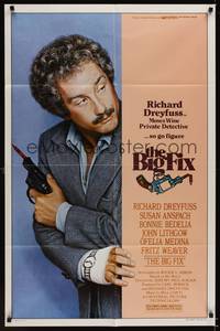 9x054 BIG FIX 1sh '78 great close image of detective Richard Dreyfuss with crayon in his gun!