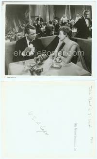 9y011 AFFAIR TO REMEMBER 8x10 still '57 romantic close-up of Cary Grant & Deborah Kerr at dinner!