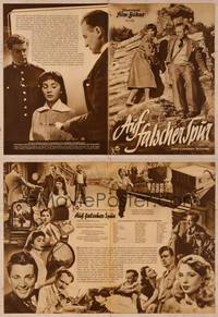 9z131 CLOUDED YELLOW German program '51 different images of pretty Jean Simmons & Trevor Howard!