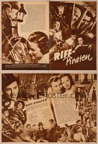 9z141 JAMAICA INN German program '51 Alfred Hitchcock, different images of Laughton & O'Hara!